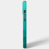 Coques Case-Mate iPhone Motif de maillage géométrique Turquoise ombre (Verso / Gauche)