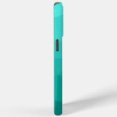 Coques Case-Mate iPhone Motif de maillage géométrique Turquoise ombre (Verso / Droite)