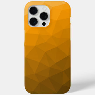 Coque iPhone 15 Pro Max Motif de maille géométrique à dégradé ombré orange