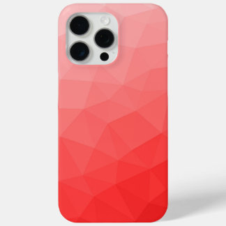 Coque iPhone 15 Pro Max Motif de maille géométrique à dégradé ombré rouge