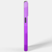 Coques Case-Mate iPhone Motif de maille géométrique ombré violet Monogramm (Verso / Droite)