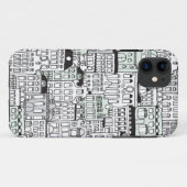 Coques Case-Mate iPhone Motif de maison d'illustration d'Amsterdam de (Dos (Horizontal))