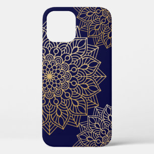 Case-Mate iPhone Case Motif de mandala élégant or et bleu