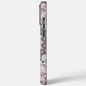 Coques Case-Mate iPhone Motif de mandala rose gris et blanc (Verso / Gauche)