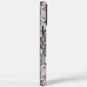 Coques Case-Mate iPhone Motif de mandala rose gris et blanc (Verso / Droite)