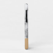 Coques Case-Mate iPhone Motif de marbre et de bois de monogramme (Dos/Gauche)