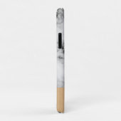 Coques Case-Mate iPhone Motif de marbre et de bois de monogramme (Dos/Droite)