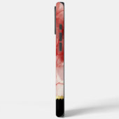 Coques Case-Mate iPhone Motif de marbre rouge et blanc (Verso / Gauche)