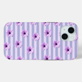 Coques Case-Mate iPhone Motif de marguerite bleue et violette (Verso (horizontal))