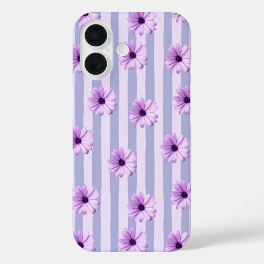 Coques Case-Mate iPhone Motif de marguerite bleue et violette (Verso)
