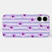 Coques Case-Mate iPhone Motif de marguerite bleue et violette (Verso (horizontal))