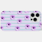 Coques Case-Mate iPhone Motif de marguerite bleue et violette (Verso (horizontal))