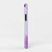 Coques Case-Mate iPhone motif de marguerite rayée bleu et violet (Dos/Droite)