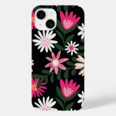 Coques Case-Mate iPhone Motif de marguerite rose et blanc (Verso)