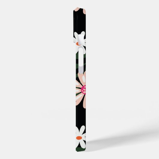 Coques Case-Mate iPhone Motif de marguerite rose et blanc (Verso / Gauche)