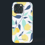 Case-Mate iPhone Case Motif de menthe et citron jaune<br><div class="desc">Amusant design personnalisé à la menthe et aux citrons jaunes motif.</div>