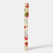 Coques Case-Mate iPhone Motif de monogramme de la fraise Ladybug (Verso / Droite)