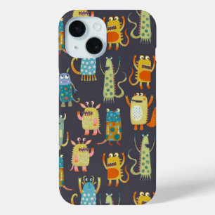 Coque Pour iPhone 15 Motif de monstres amusants