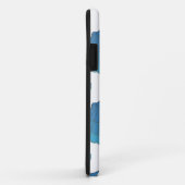 Coques Case-Mate iPhone Motif de mosaïque Blue Seashell (Dos/Droite)