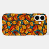 Coques Case-Mate iPhone Motif de mosaïque d'automne (Verso (horizontal))