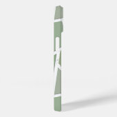 Coques Case-Mate iPhone Motif de mosaïque vert olive (Verso / Droite)