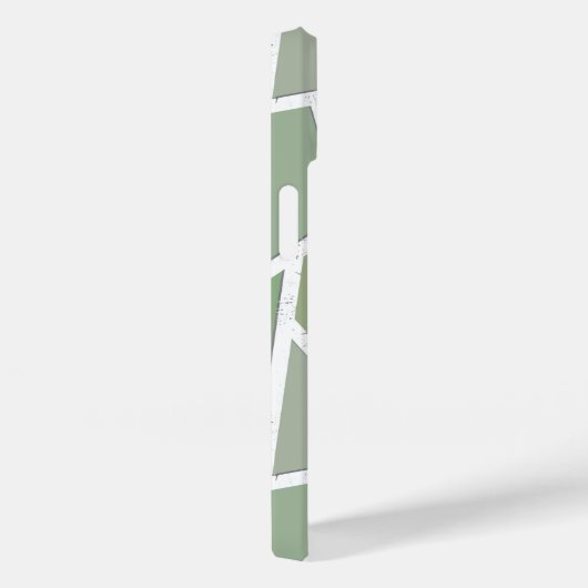 Coques Case-Mate iPhone Motif de mosaïque vert olive (Verso / Droite)
