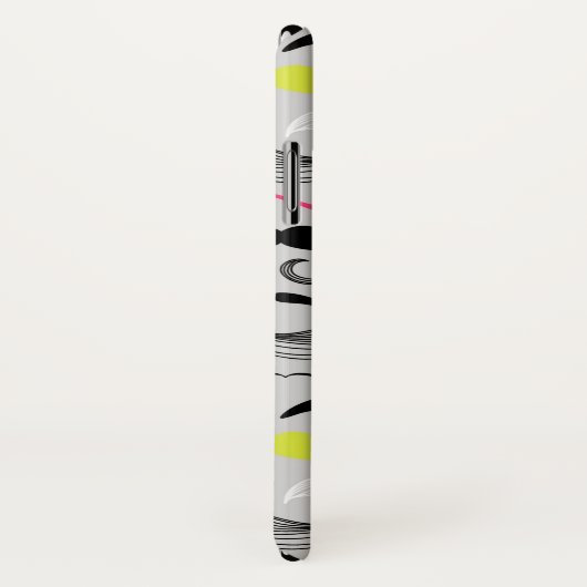 Coques Case-Mate iPhone Motif de moustache, rétro style (Dos/Droite)