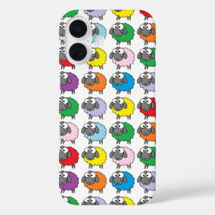 Coques iPhone 16 Motif de mouton coloré du dessin
