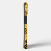 Coques Case-Mate iPhone Motif de nid d'abeille jaune (Verso / Droite)