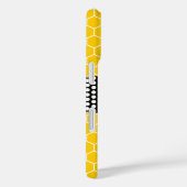 Coques Case-Mate iPhone Motif de nid d'abeilles et monogramme de fleur (Verso / Droite)