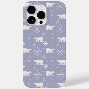 Coque Pour Pour iPhone 14 Pro Max Motif de Noël avec ours polaires et flocons de nei