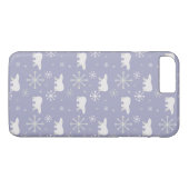 Coques Case-Mate iPhone Motif de Noël avec ours polaires et flocons de nei (Dos (Horizontal))