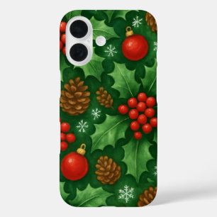 Coques iPhone 16 Motif de Noël   Festive Holiday Design
