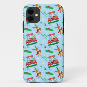Case-Mate iPhone Case Motif de Noël : Père Noël jouant au golf avec des