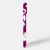 Coques Case-Mate iPhone Motif de Noël pourpre (Verso / Droite)