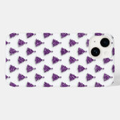 Coques Case-Mate iPhone Motif de Noël pourpre (Verso (horizontal))