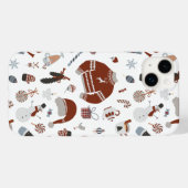 Coques Case-Mate iPhone Motif de Noël rétro (Verso (horizontal))