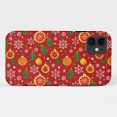 Coques Case-Mate iPhone Motif de Noël rouge (Dos (Horizontal))