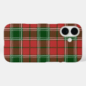 Coques Case-Mate iPhone Motif de Noël rouge et vert (Verso (horizontal))