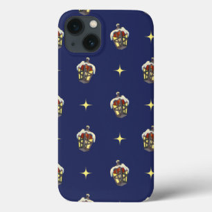 Coques Pour iPhone Motif de Noël vintage avec une lanterne sur fond b