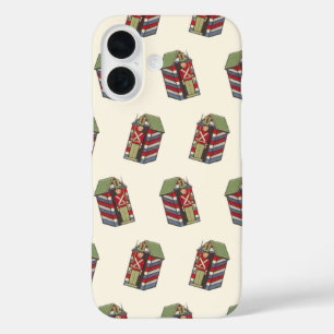 Coques iPhone 16 Motif de Noël vintage, Soldat de bois jouet