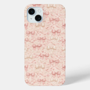 Coque iPhone 15 Mini Motif de nœud coquette