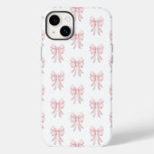 Coques Case-Mate iPhone Motif de nœud rose Coquette Preppy (Verso)
