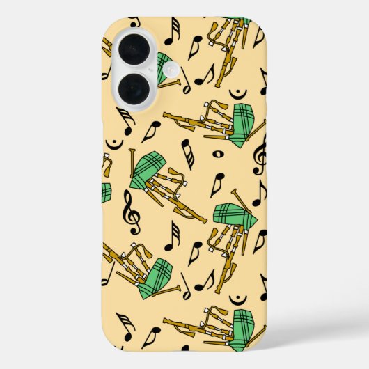 Coques Case-Mate iPhone Motif de note musicale Bagpipes (Verso)