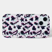 Coques Case-Mate iPhone Motif de notes musicales et de coeurs déformés (Verso (horizontal))