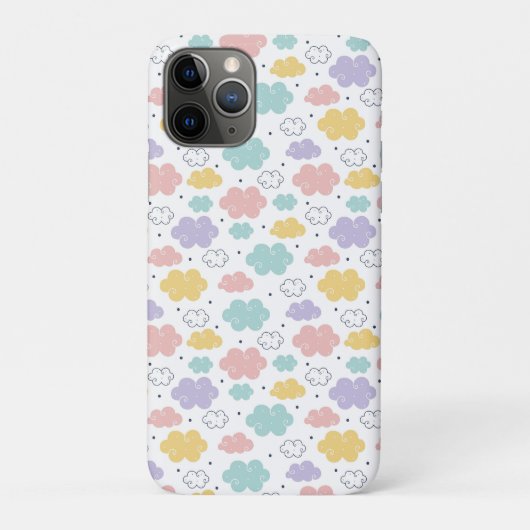 Coques Case-Mate iPhone Motif de nuages Pastel Kawaii (Dos)