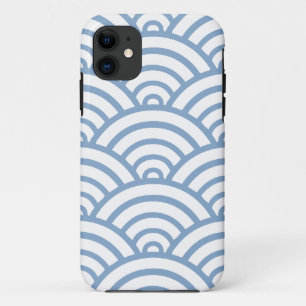 Coque iPhone 11 Motif de paille bleue