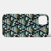Coques Case-Mate iPhone Motif de palmes et vagues géométriques Abstraits (Verso (horizontal))