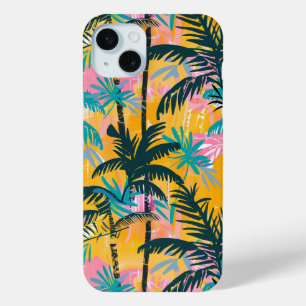 Coque iPhone 15 Mini Motif de palmier d'été coloré