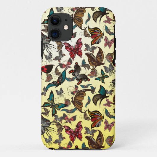 Coques Case-Mate iPhone Motif de papillon de ressort (Dos)